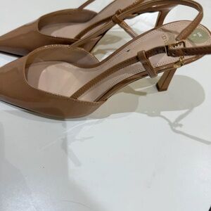 Dune London Tan Slingback Heels